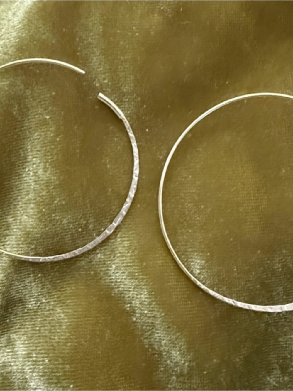 Anthropologie Hammered Hoop Earrings